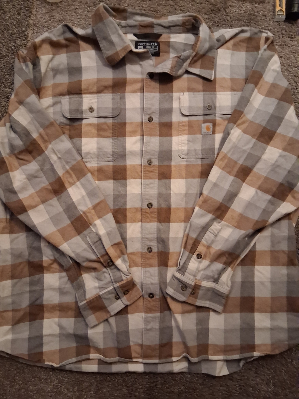 Carhartt Plaid Button-Up Loose Fit Long Sleeve